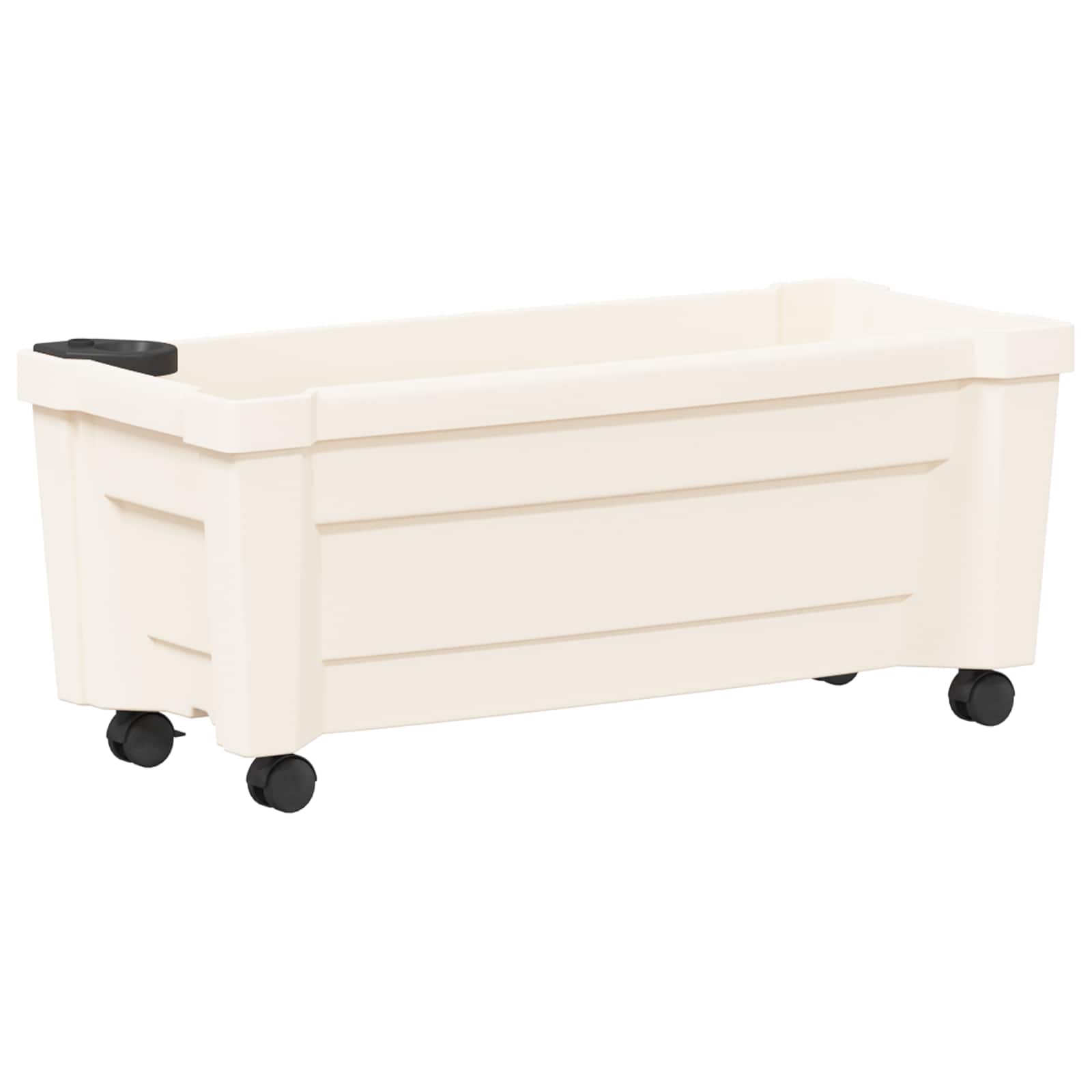 Γλάστρα Calypso με Ρόδες Λευκό 79 x 35 x 33 εκ PP - Pakobazaar