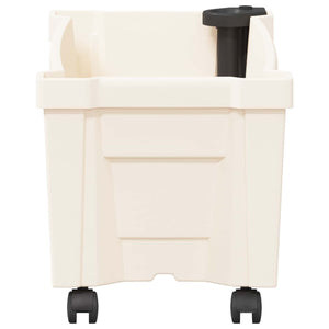 Γλάστρα Calypso με Ρόδες Λευκό 79 x 35 x 33 εκ PP - Pakobazaar