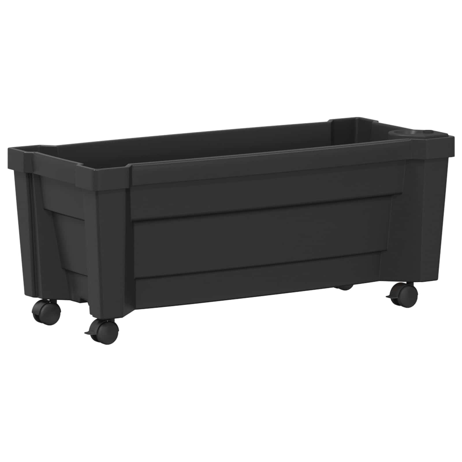 Γλάστρα Calypso με Ρόδες Ανθρακί 79 x 35 x 33 εκ PP - Pakobazaar
