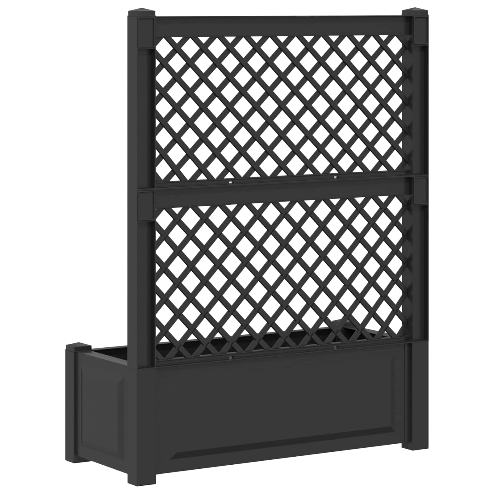 Μεγάλη Γλάστρα με Στήριγμα Ανθρακί 99,5 x 43 x 133,5 εκ PP - Pakobazaar