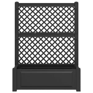 Μεγάλη Γλάστρα με Στήριγμα 2 pcs Ανθρακί 143 x 143 x 133,5 εκ - Pakobazaar