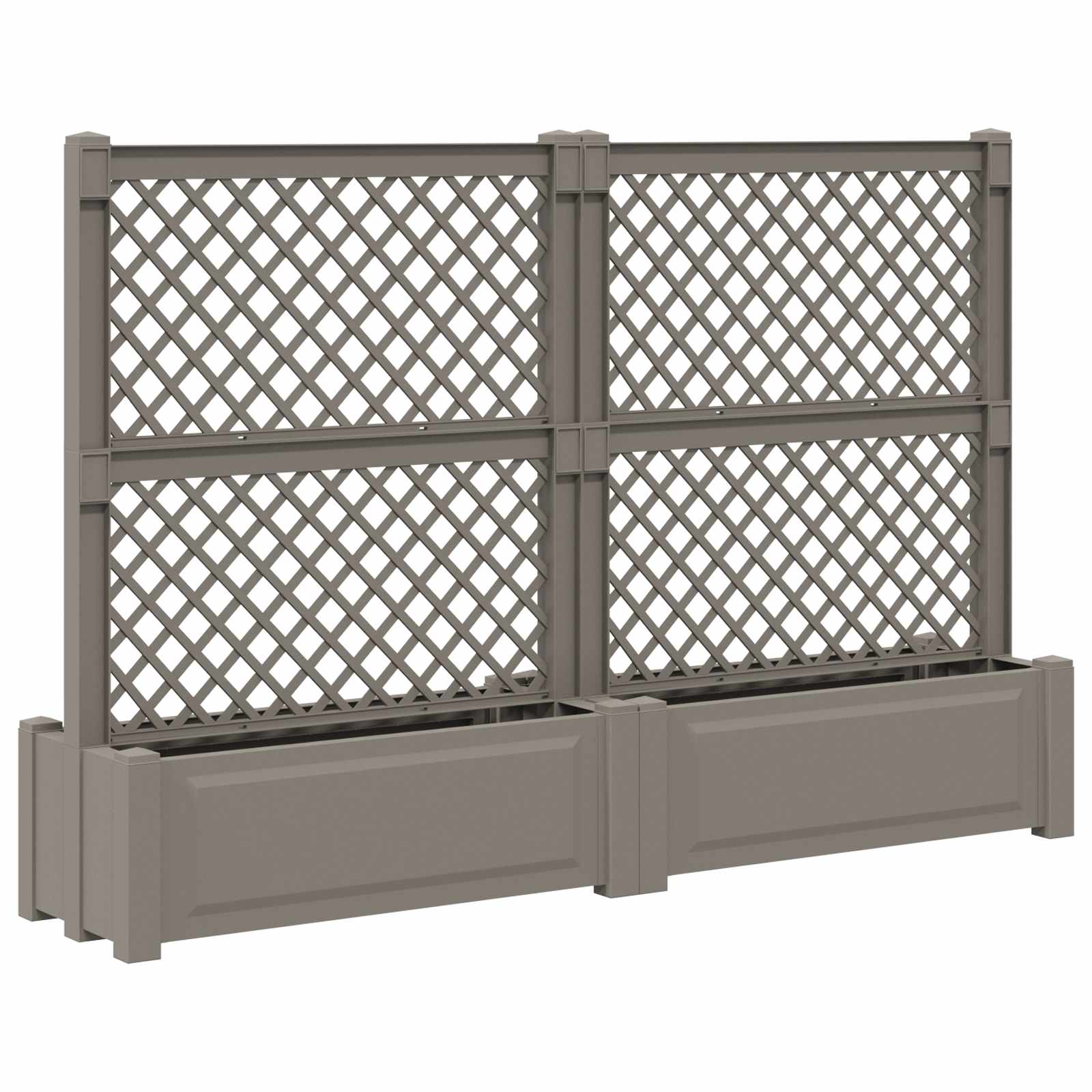 Μεγάλη Γλάστρα με Δίχτυ 2 pcs Γκρι 200 x 43 x 133,5 εκ PP - Pakobazaar