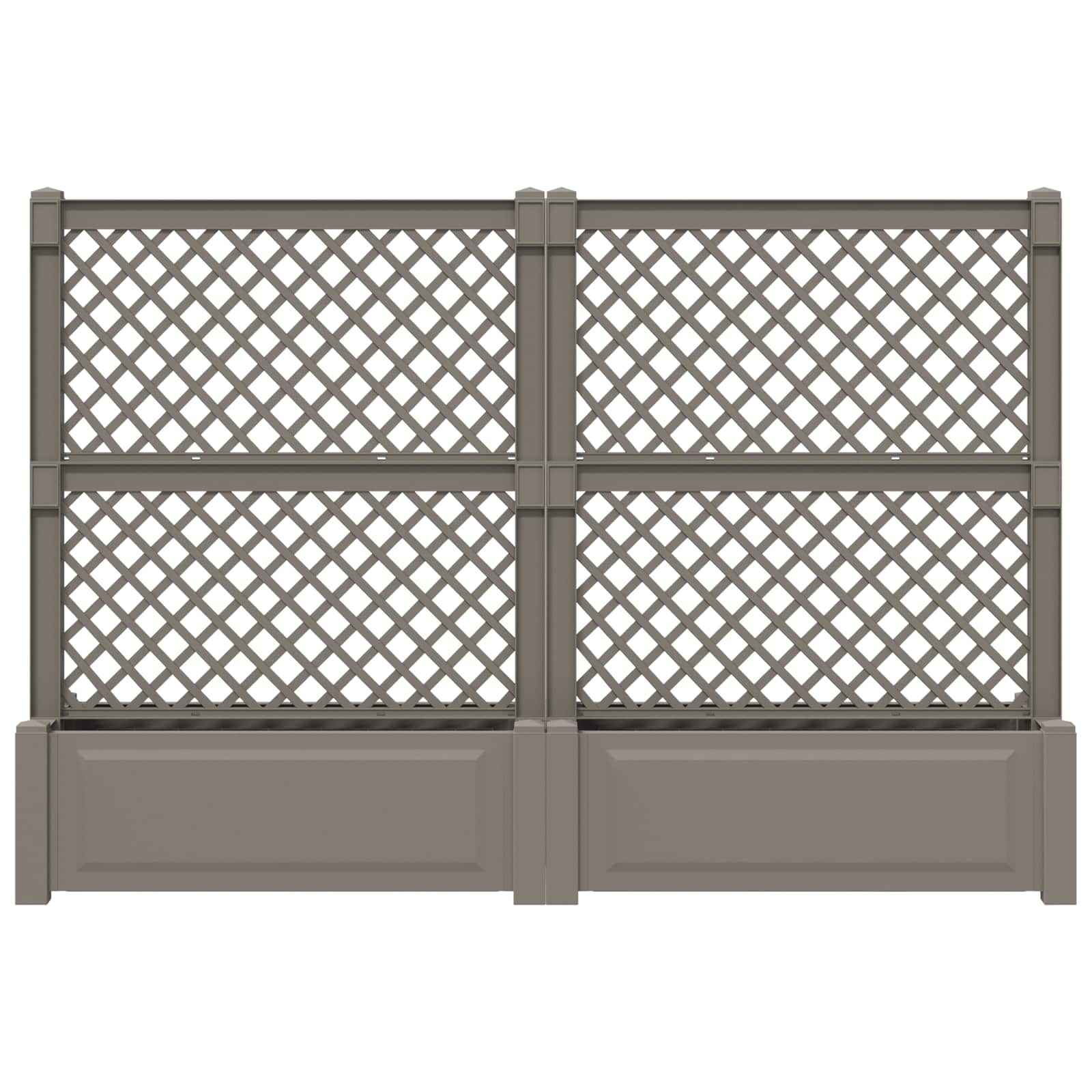 Μεγάλη Γλάστρα με Δίχτυ 2 pcs Γκρι 200 x 43 x 133,5 εκ PP - Pakobazaar
