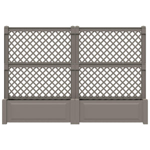 Μεγάλη Γλάστρα με Δίχτυ 2 pcs Γκρι 200 x 43 x 133,5 εκ PP - Pakobazaar