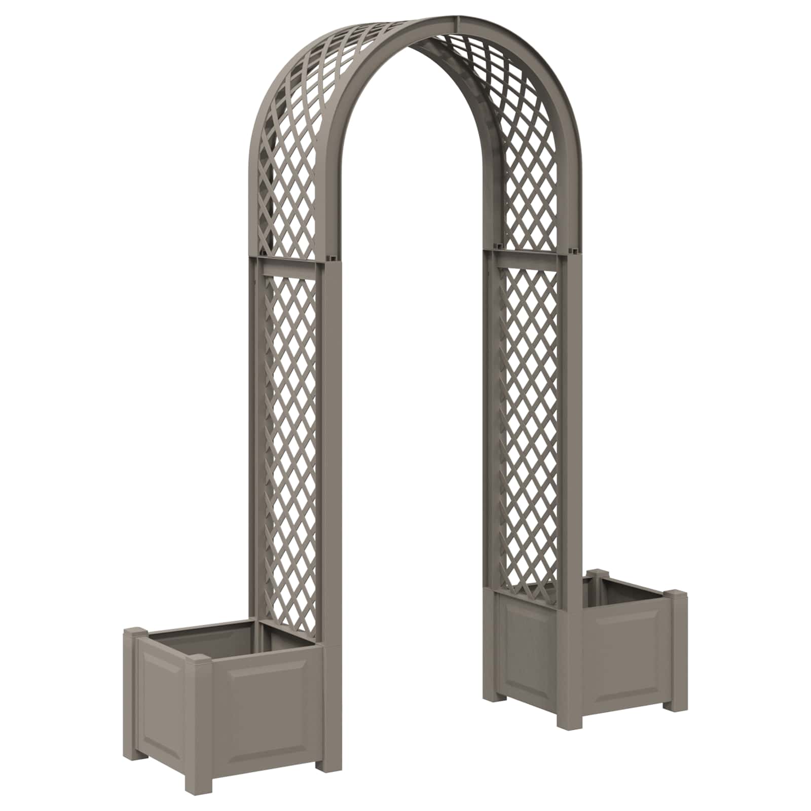 Αψίδα Ρόδου με Γλάστρα Γκρι 168,5 x 43 x 207 εκ PP - Pakobazaar