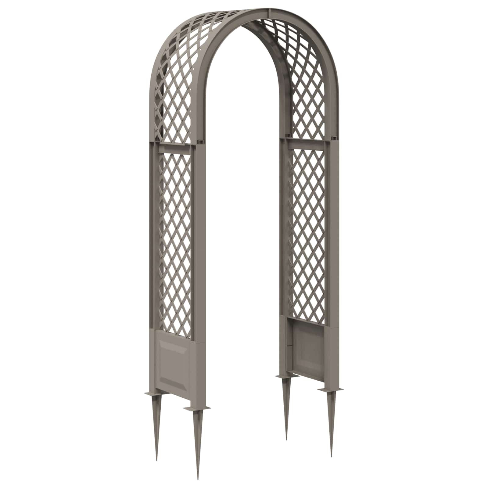 Αψίδα Ρόδων με Ακίδες Γκρι 97 x 43 x 218 εκ. PP - Pakobazaar