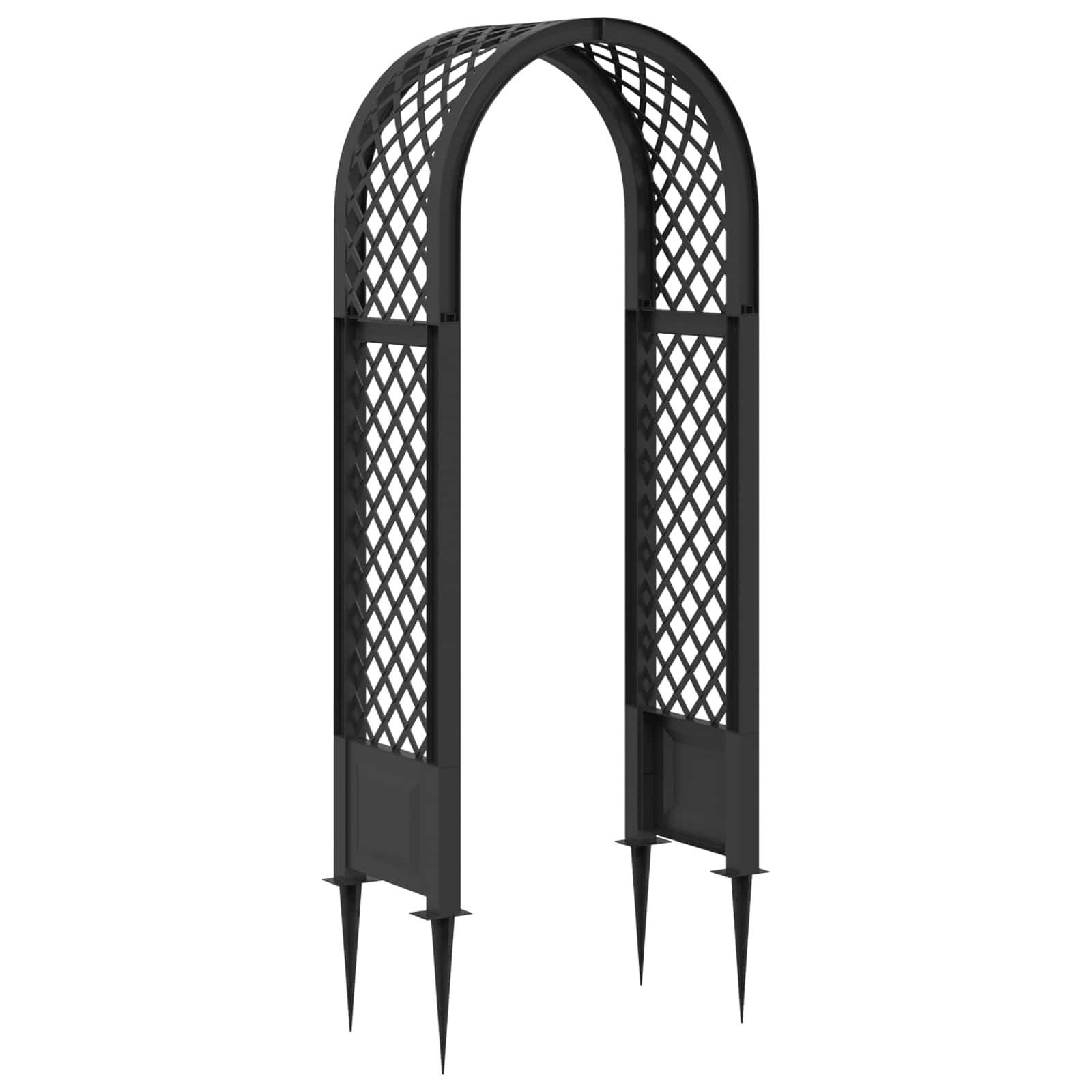 Αψίδα Ρόδων με Ακίδες Ανθρακί 97 x 43 x 218 εκ. PP - Pakobazaar