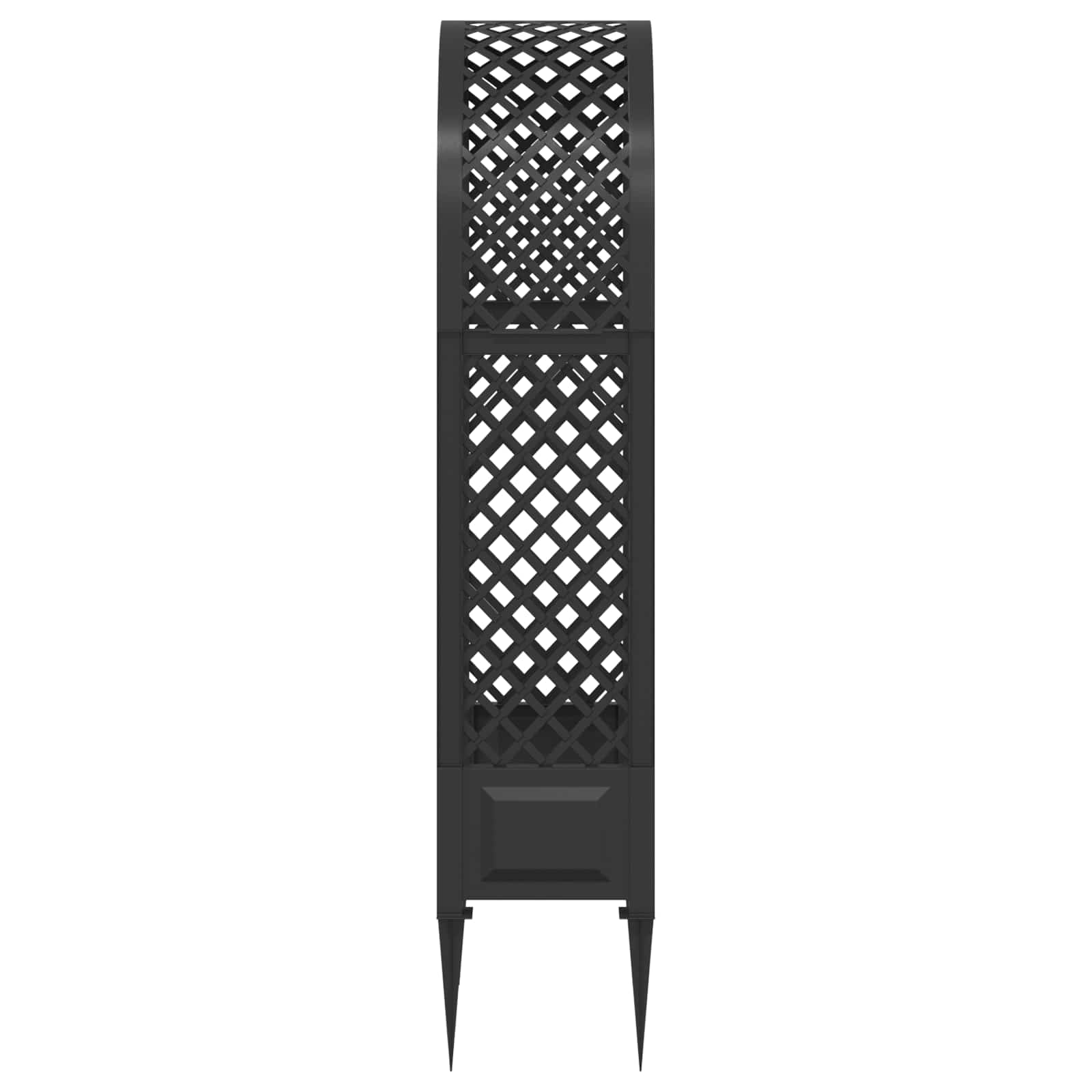 Αψίδα Ρόδων με Ακίδες Ανθρακί 97 x 43 x 218 εκ. PP - Pakobazaar
