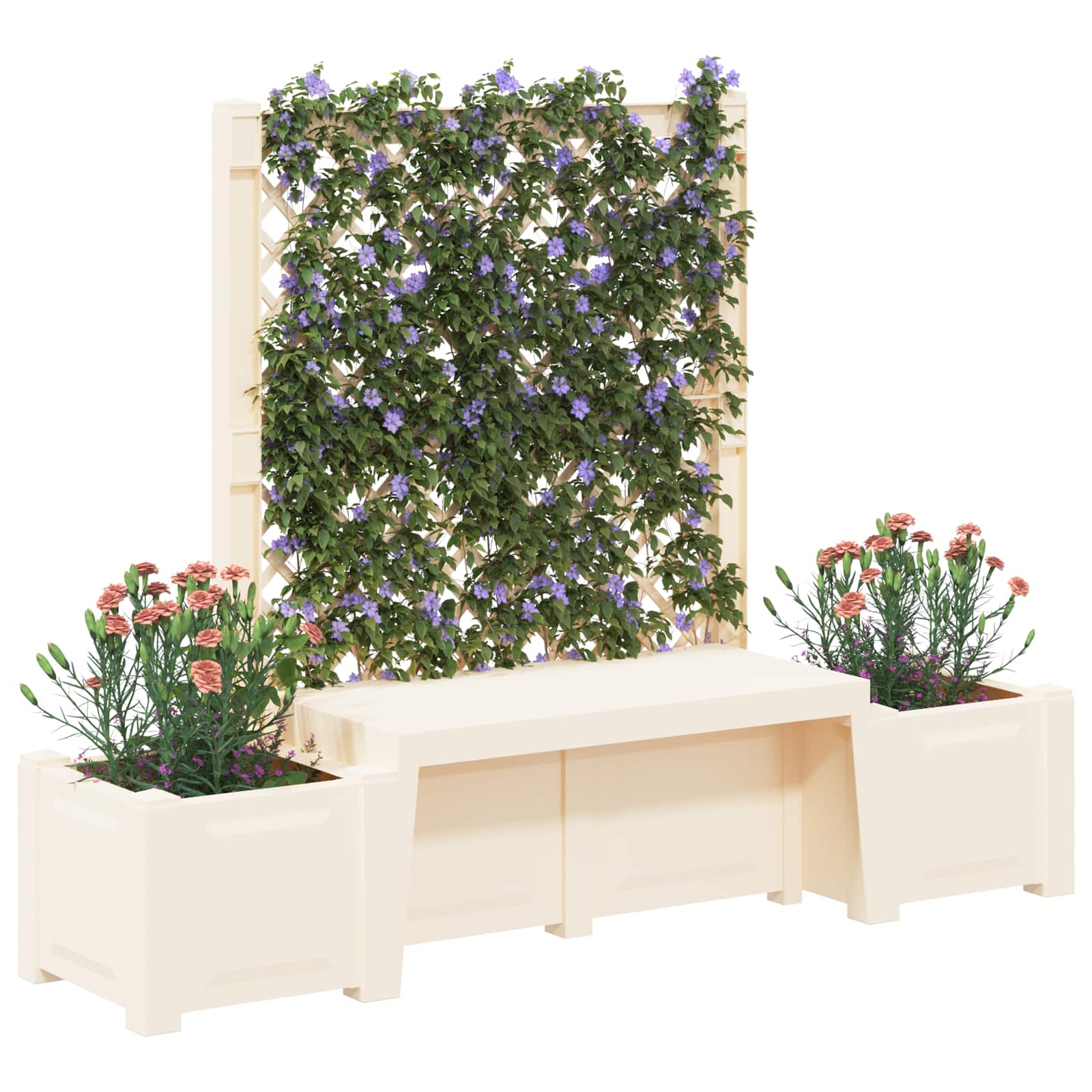 Κήπος Πάγκος Κοπεγχάγη Λευκό 173 x 49 x 135,5 εκ. PP - Pakobazaar