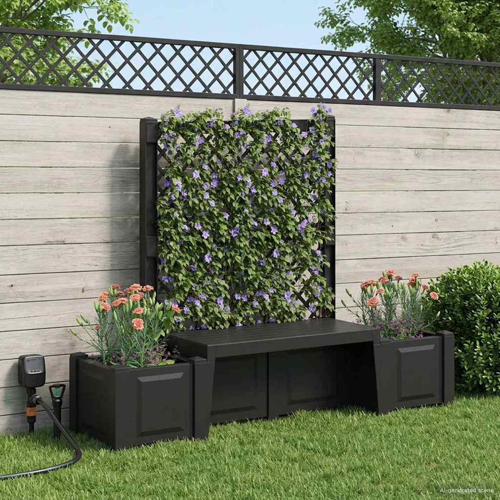Κήπος Πάγκος Κοπεγχάγη Ανθρακί 173 x 49 x 135,5 εκ. PP - Pakobazaar