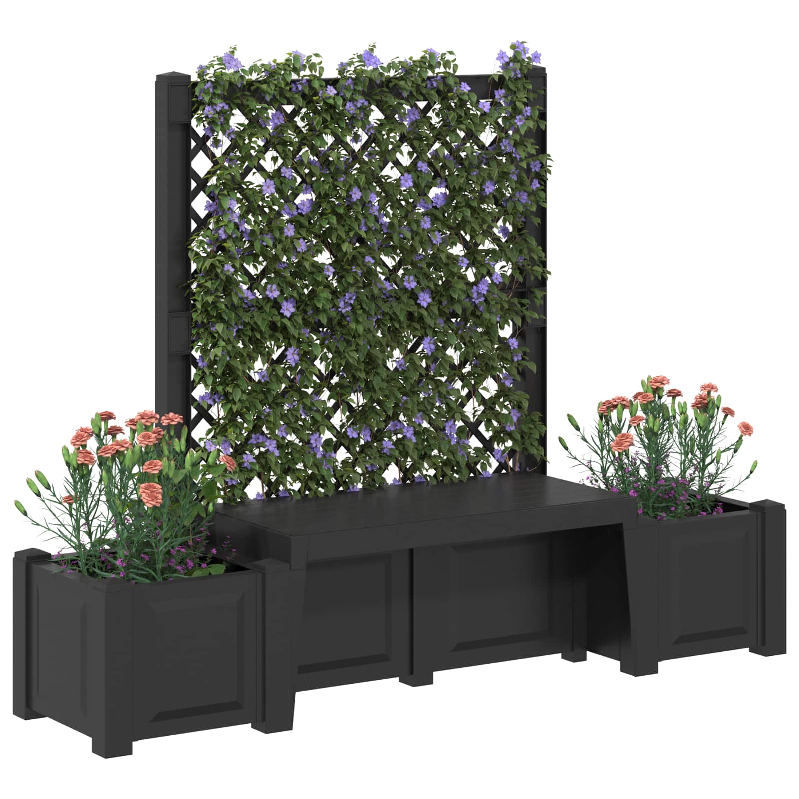 Κήπος Πάγκος Κοπεγχάγη Ανθρακί 173 x 49 x 135,5 εκ. PP - Pakobazaar