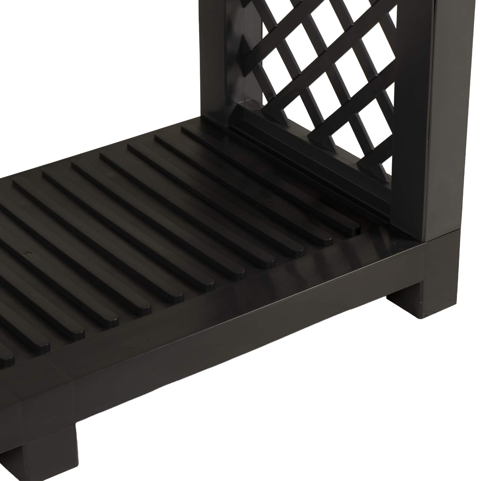 Ράφι ξύλων Ανθρακί 114 x 46 x 101 εκ. PP - Pakobazaar