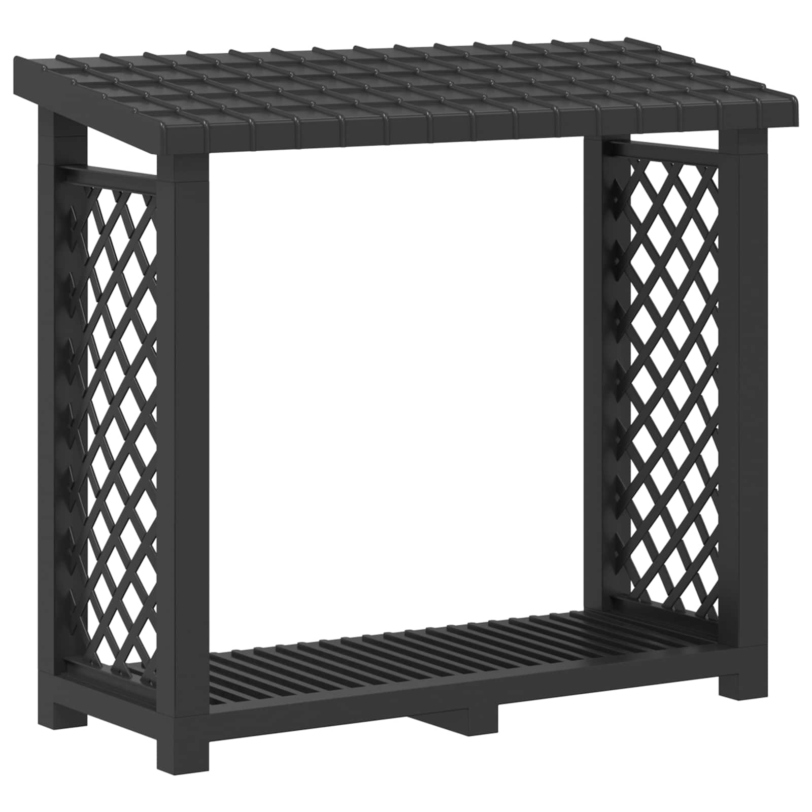 Ράφι ξύλων Ανθρακί 114 x 46 x 101 εκ. PP - Pakobazaar