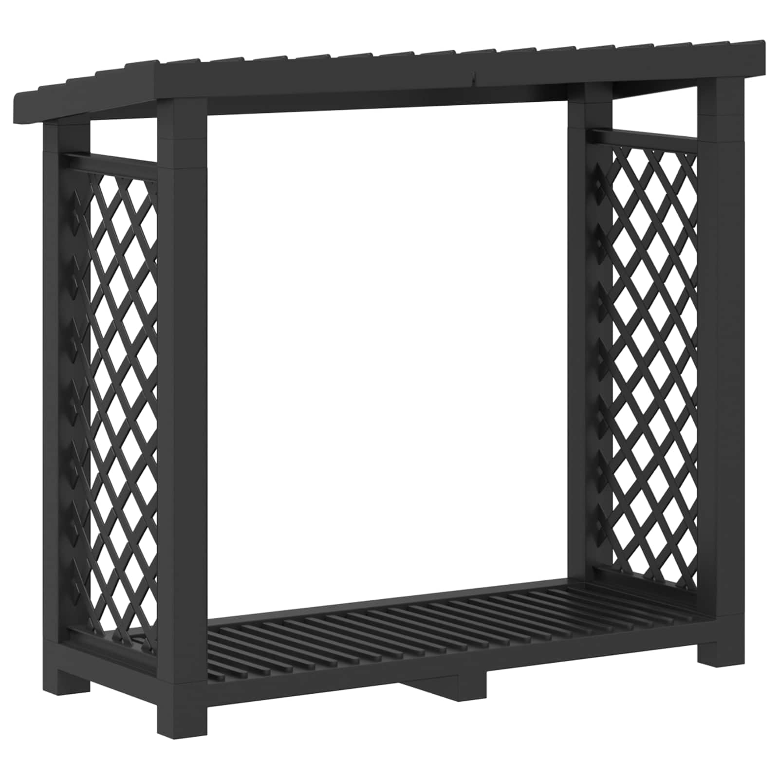 Ράφι ξύλων Ανθρακί 114 x 46 x 101 εκ. PP - Pakobazaar