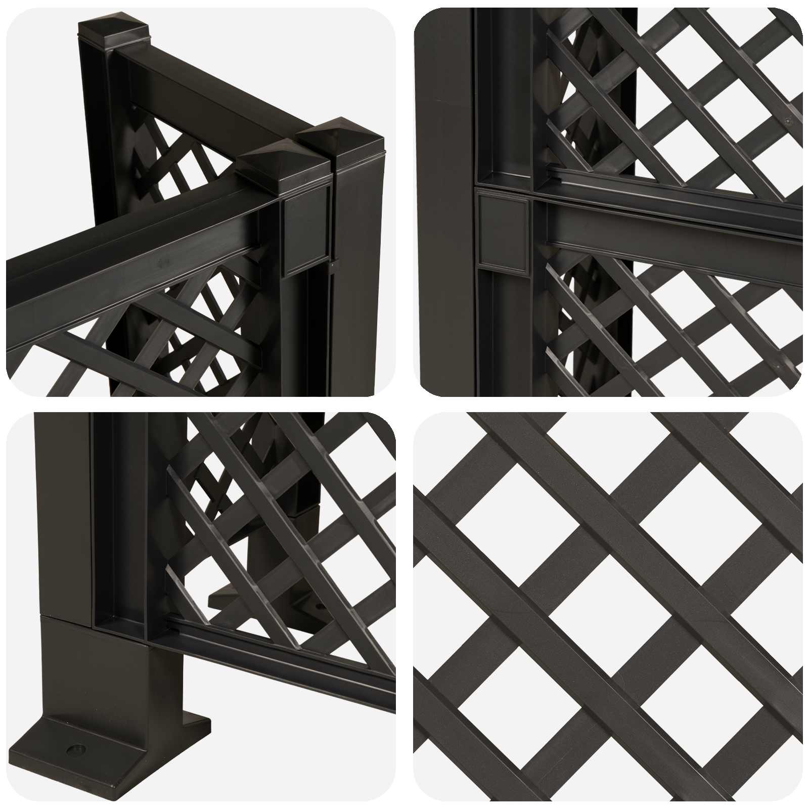 Πέργκολα κάδου Ανθρακί 123 x 47 x 114 εκ PP - Pakobazaar