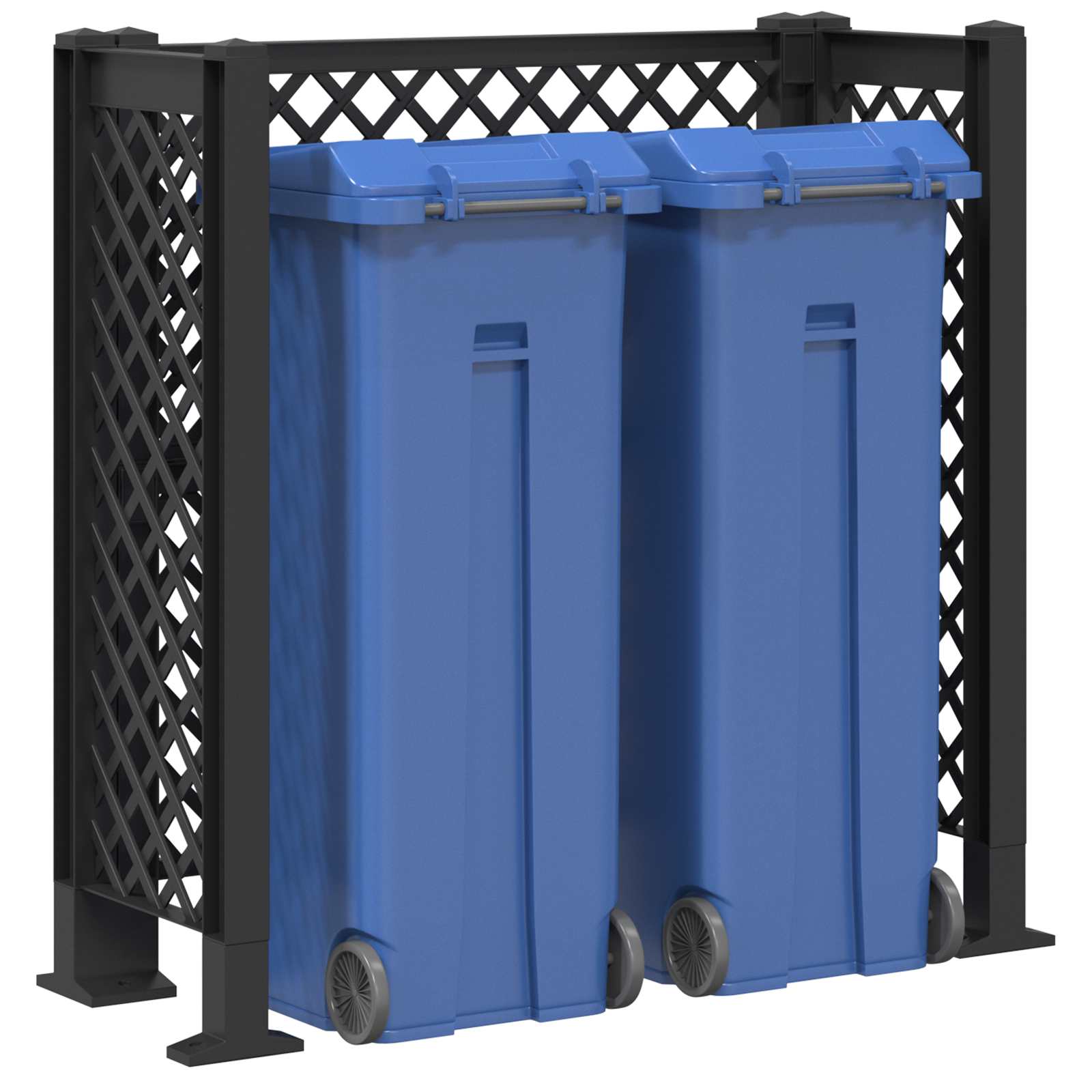 Πέργκολα κάδου Ανθρακί 123 x 47 x 114 εκ PP - Pakobazaar