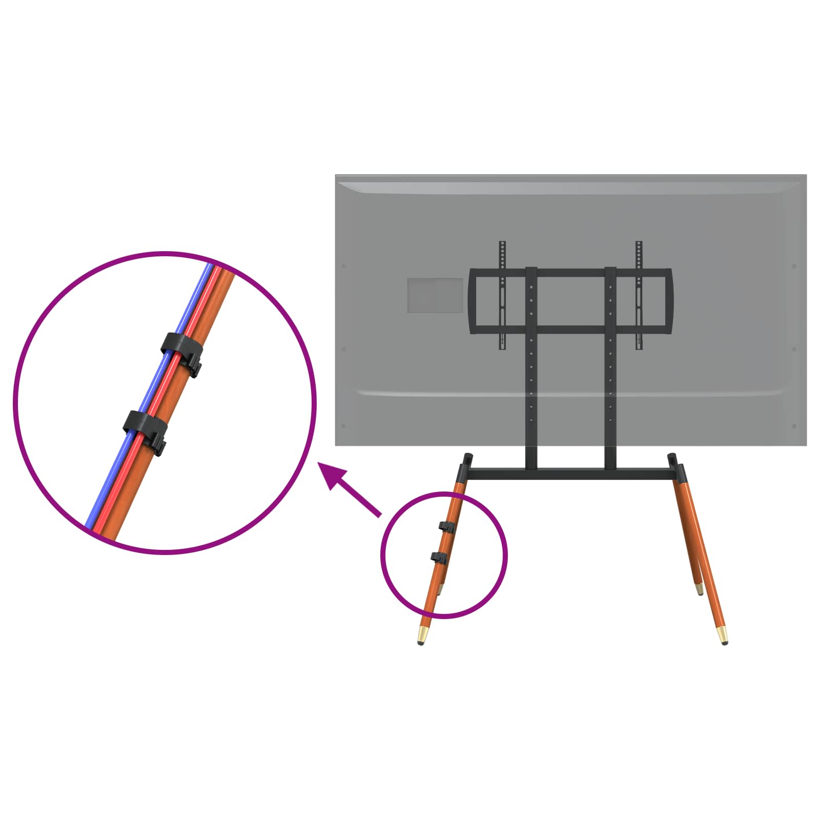 Βάση τηλεόρασης με καβαλάρη για 37-86 Inch Screen 60 kg