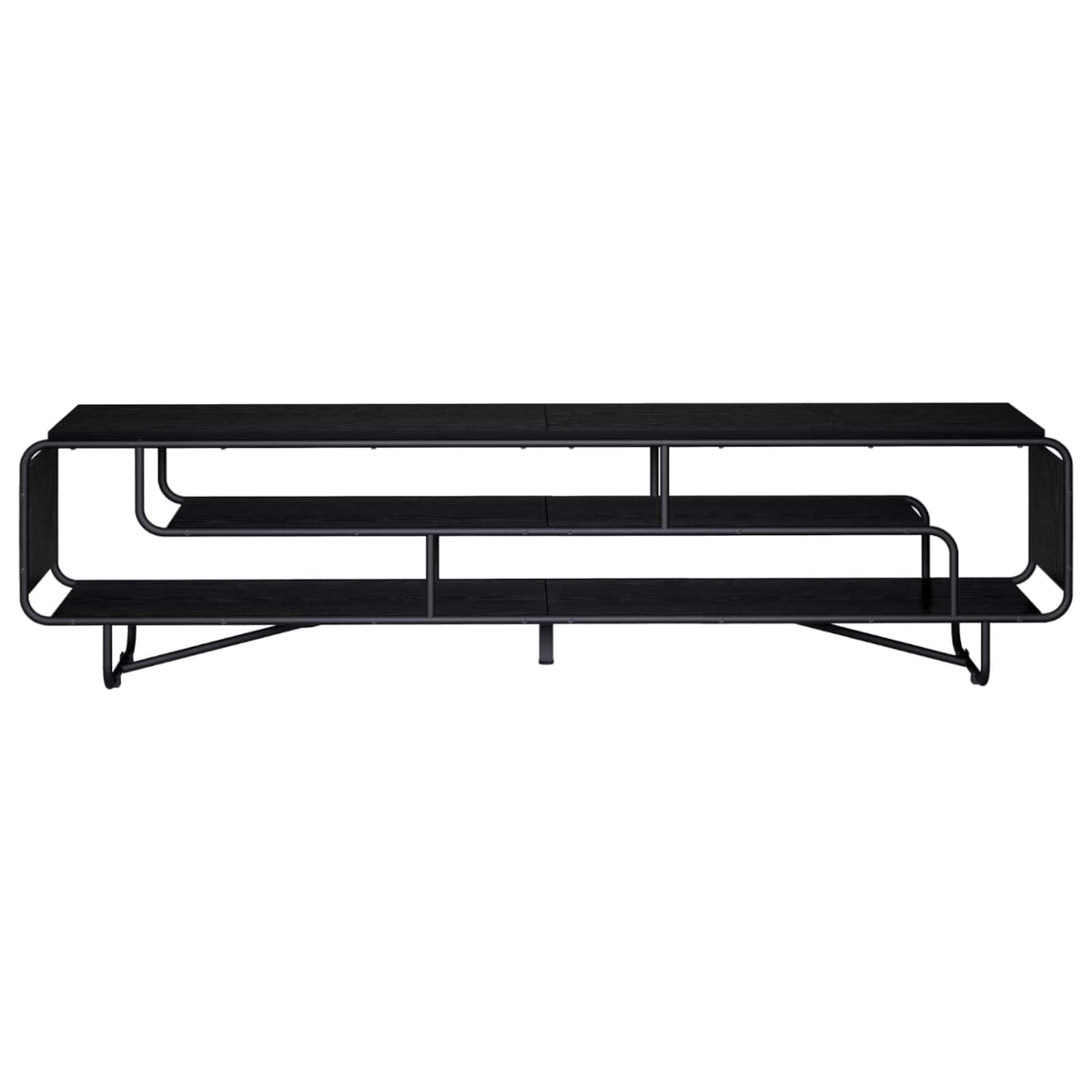 Βάση TV 180 x 36 x 45 εκ. Μαύρη Δρυς Επεξεργασμένο Ξύλο - Pakobazaar
