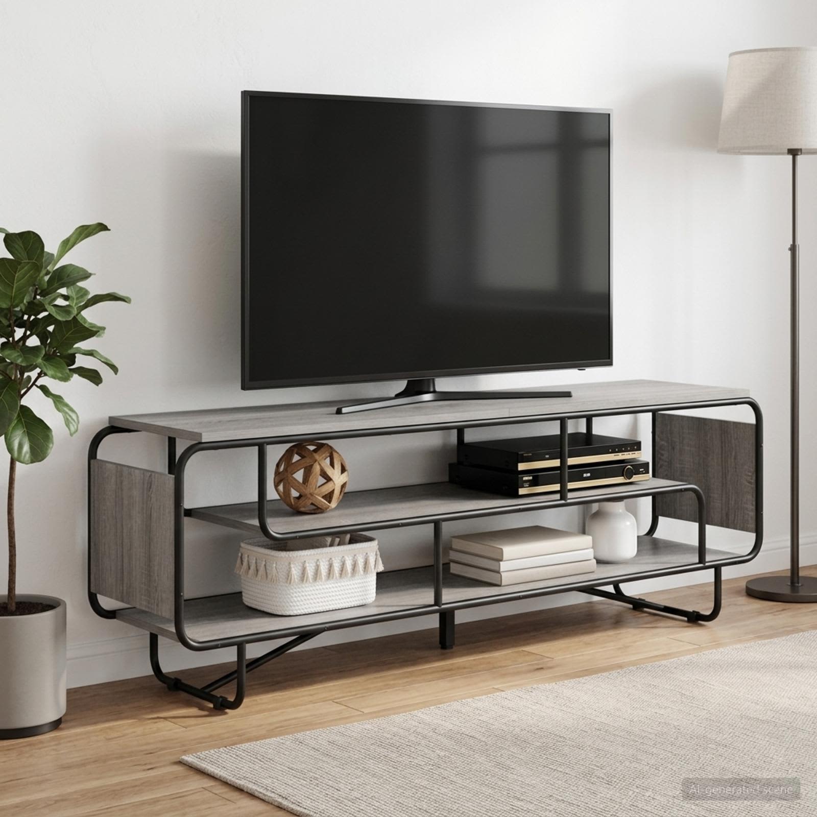 Βάση TV 180 x 36 x 45 εκ. Γκρι Sonoma Επεξεργασμένο Ξύλο