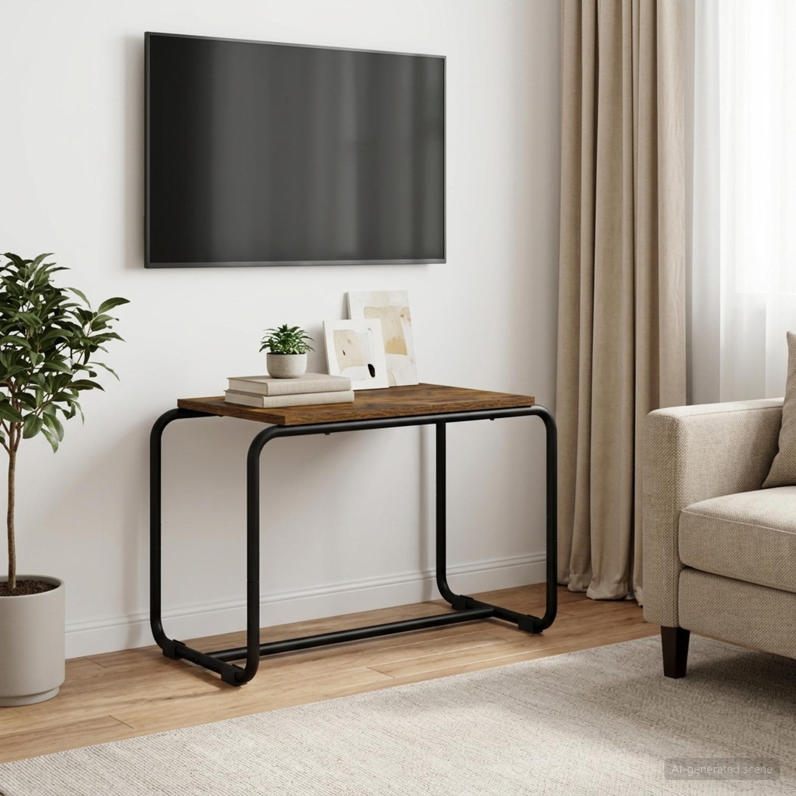 Βάση TV 60 x 35.5 x 42 cm Καπνισμένο Ξύλο Δρυός