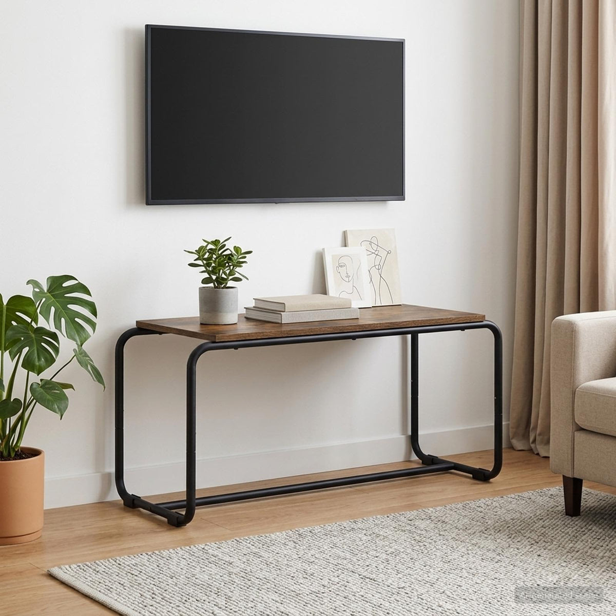 Βάση TV 80 x 35.5 x 42 cm Καπνισμένο Ξύλο Δρυός - Pakobazaar
