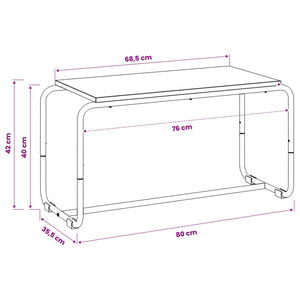 Βάση TV 80 x 35.5 x 42 cm Artisan Δρυς Επεξεργασμένο Ξύλο