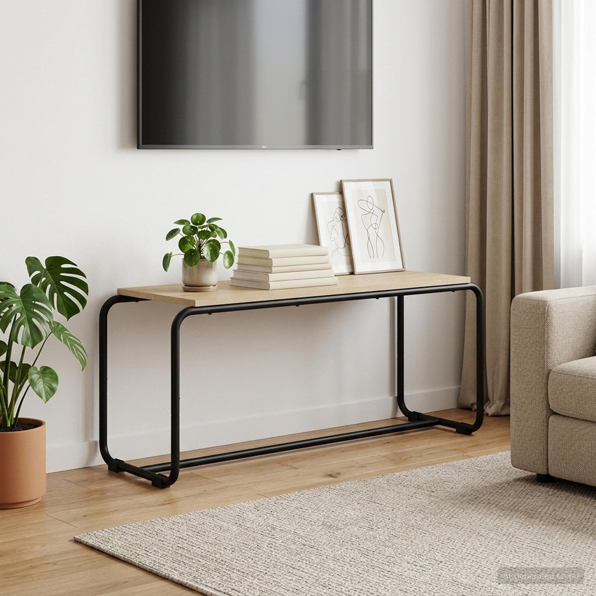 Βάση TV 98 x 35,5 x 42 cm Sonoma Δρυς Επεξεργασμένο Ξύλο - Pakobazaar