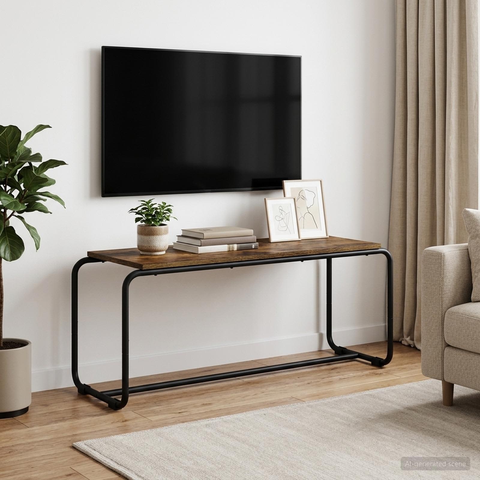 Βάση TV 98 x 35,5 x 42 cm Καπνισμένο Ξύλο Δρυός