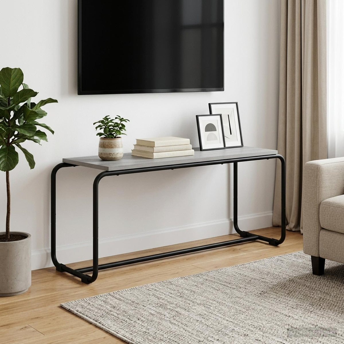 Βάση TV 98 x 35,5 x 42 cm Γκρι Sonoma Επεξεργασμένο Ξύλο - Pakobazaar