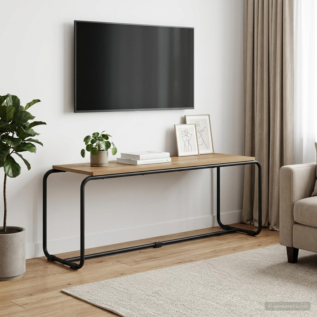 Βάση TV 113.5 x 35.5 x 42 cm Artisan Δρυς Επεξεργασμένο Ξύλο - Pakobazaar