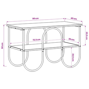 Βάση TV 80 x 40 x 50 cm Μαύρη Δρυς Επεξεργασμένο Ξύλο - Pakobazaar