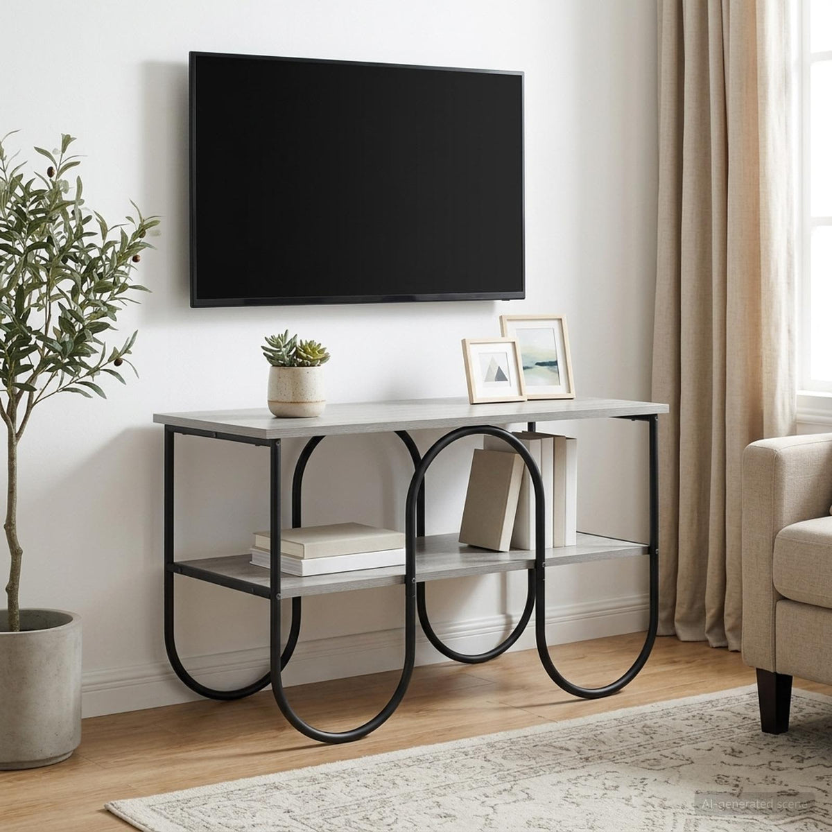 Βάση TV 80 x 40 x 50 cm Γκρι Sonoma Επεξεργασμένο Ξύλο - Pakobazaar