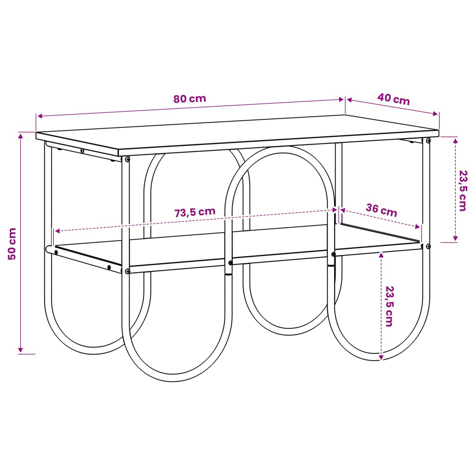 Βάση TV 80 x 40 x 50 cm Artisan Δρυς Επεξεργασμένο Ξύλο