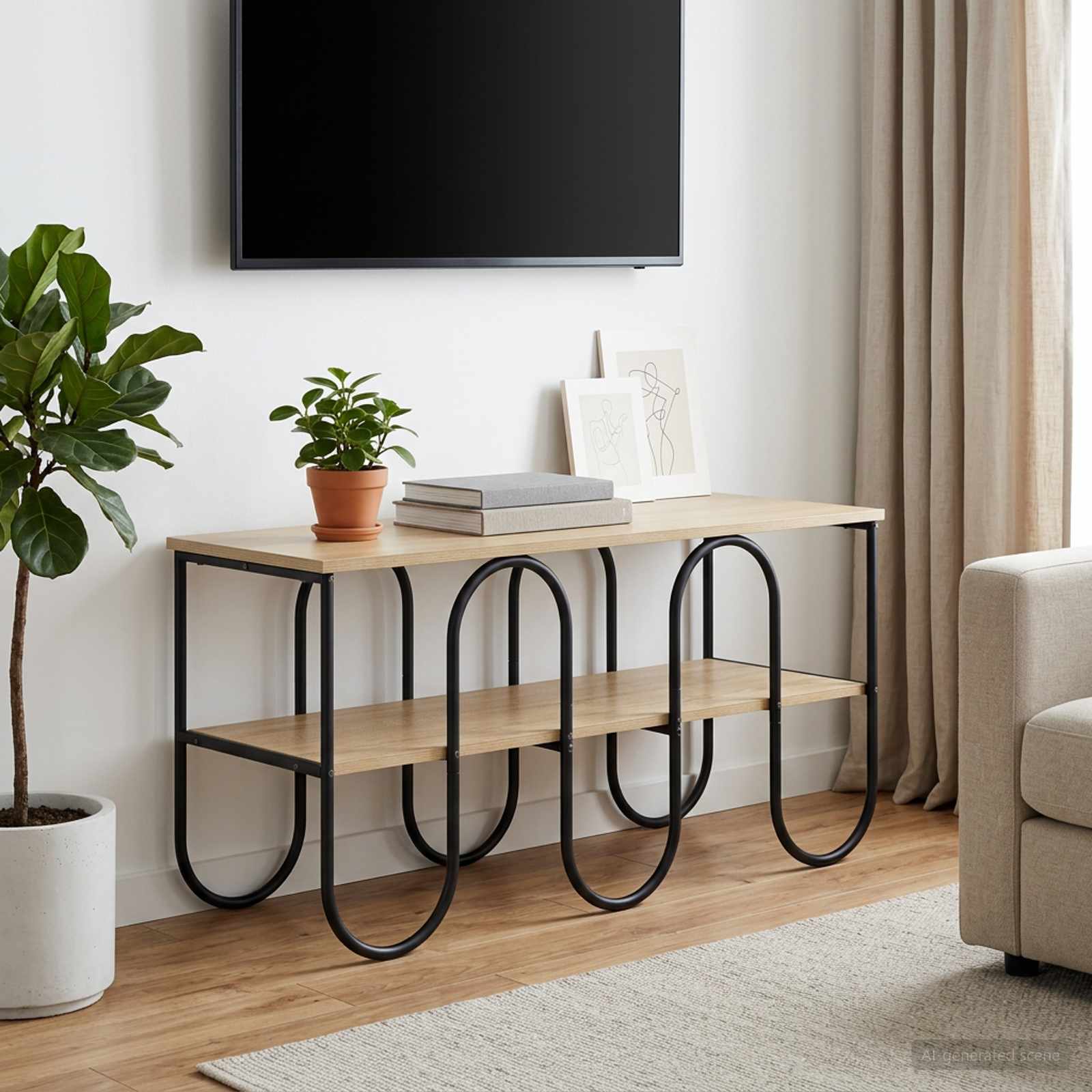 Βάση TV 100 x 40 x 50 cm Sonoma Δρυς Επεξεργασμένο Ξύλο
