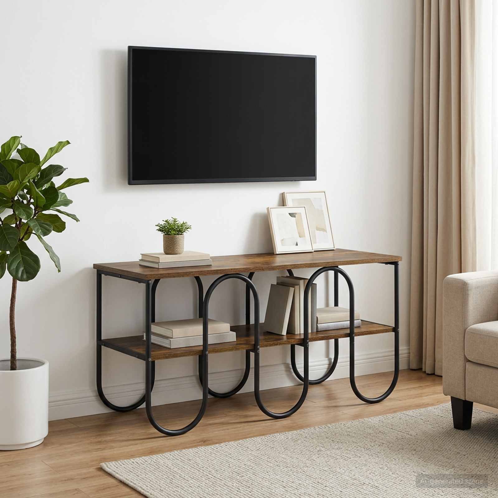 Βάση TV 100 x 40 x 50 cm Καπνισμένο Ξύλο Δρυός