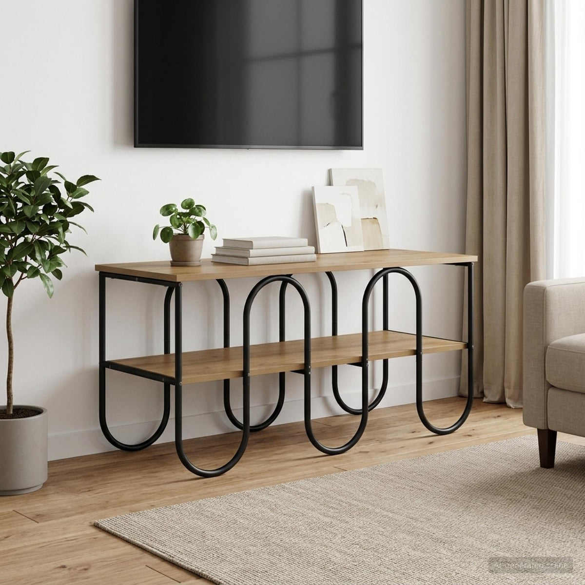 Βάση TV 100 x 40 x 50 cm Artisan Δρυς Επεξεργασμένο Ξύλο - Pakobazaar