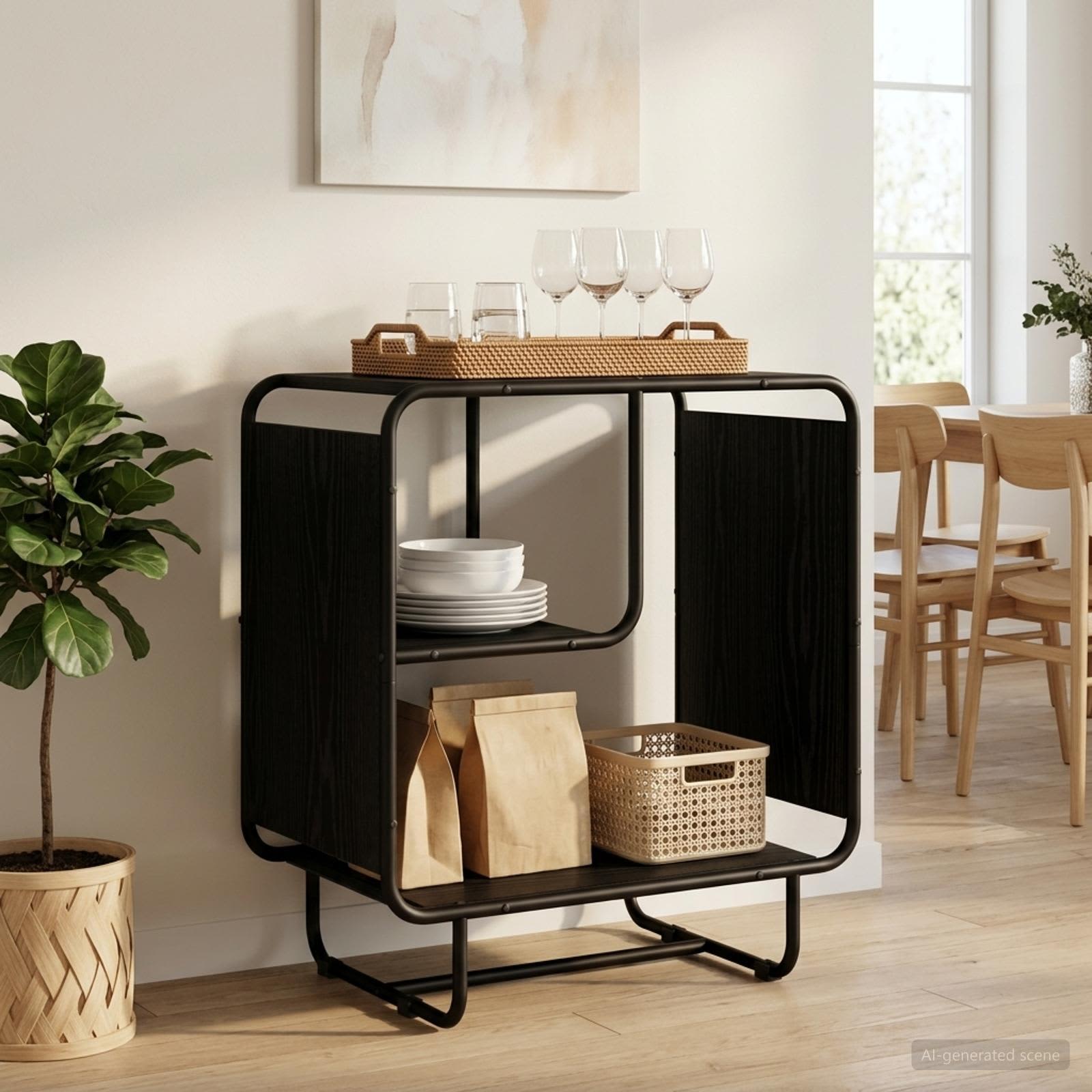 Μπουφές Μαύρη Δρυς 60 x 37,5 x 64,5 cm Επεξεργασμένο Ξύλο