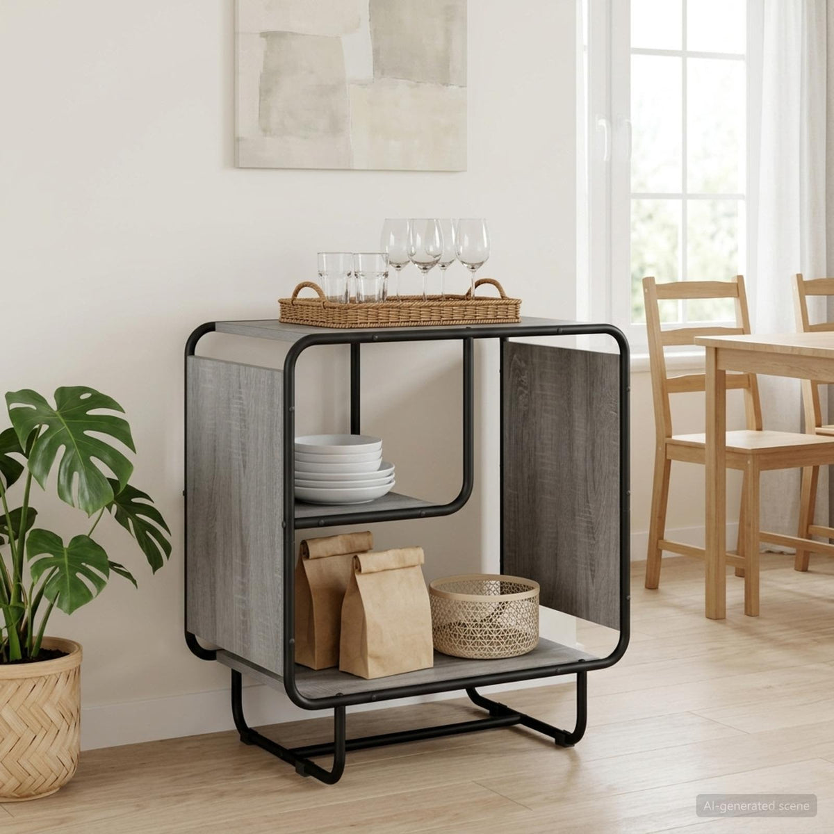 Μπουφές Γκρι Sonoma 60 x 37,5 x 64,5 cm Επεξεργασμένο Ξύλο - Pakobazaar