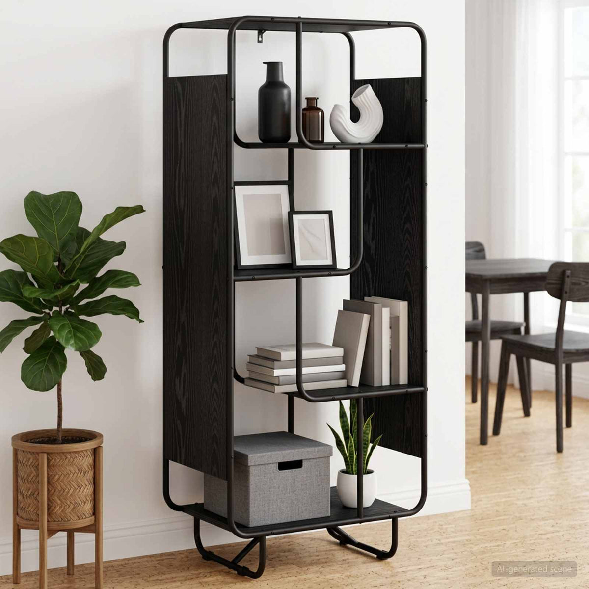 Ψηλός μπουφές Μαύρη Δρυς 60 x 37.5 x 144 cm Επεξεργασμένο Ξύλο