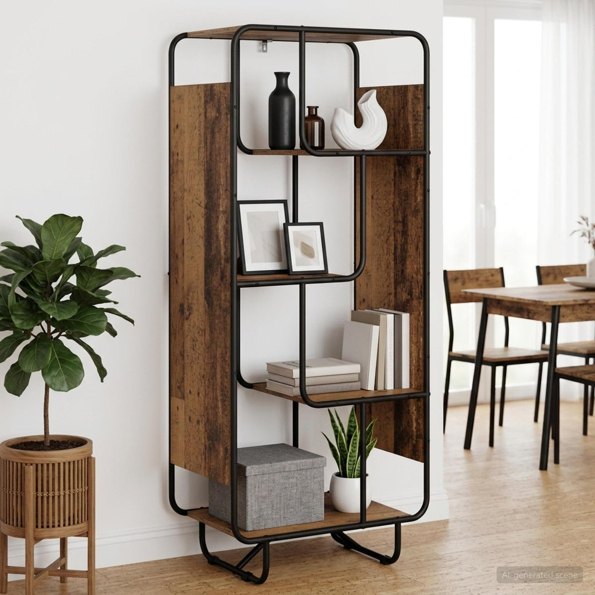 Ψηλός μπουφές Παλαιωμένο ξύλο 60 x 37.5 x 144 cm - Pakobazaar