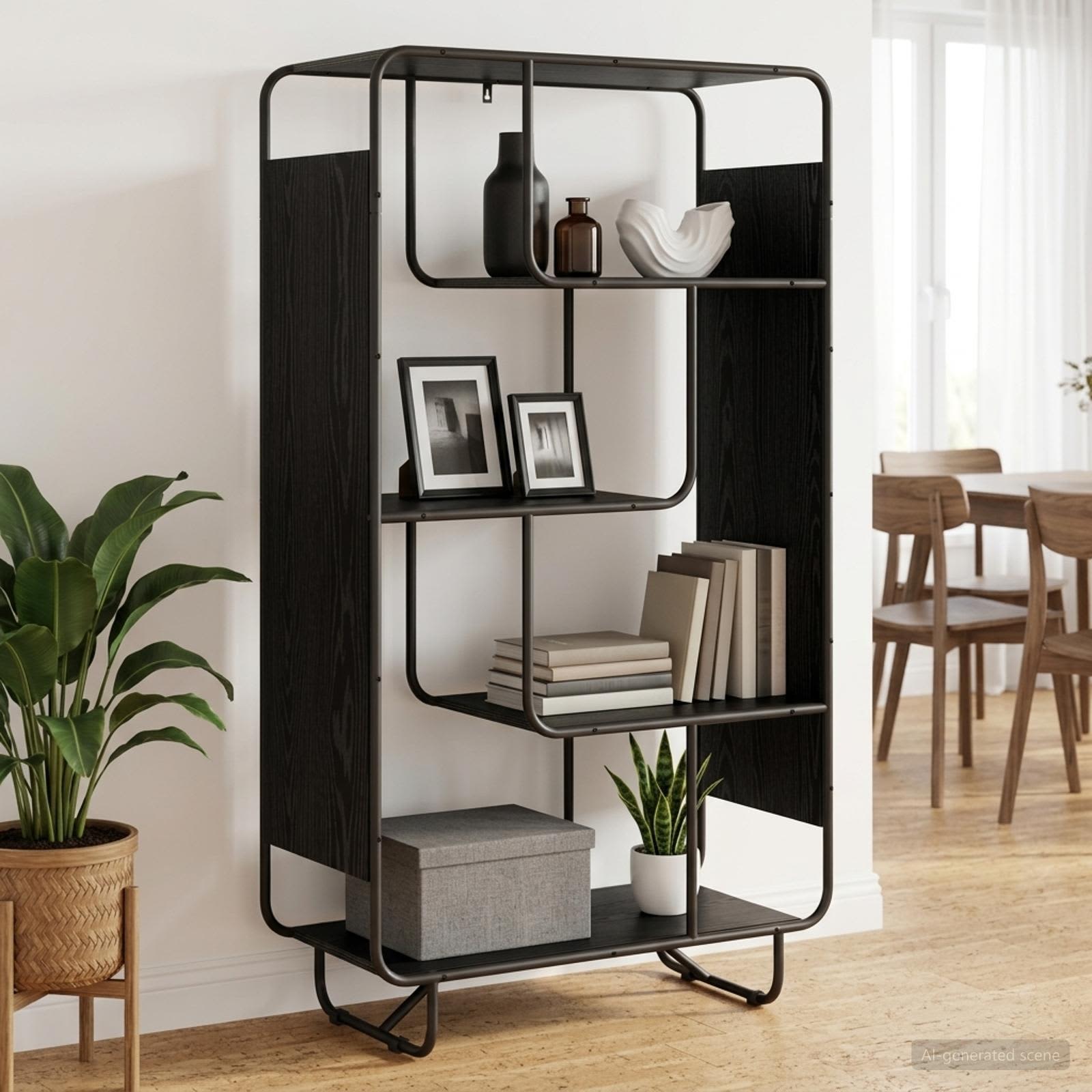 Ψηλός μπουφές Μαύρη Δρυς 80 x 37.5 x 144 cm Επεξεργασμένο Ξύλο - Pakobazaar