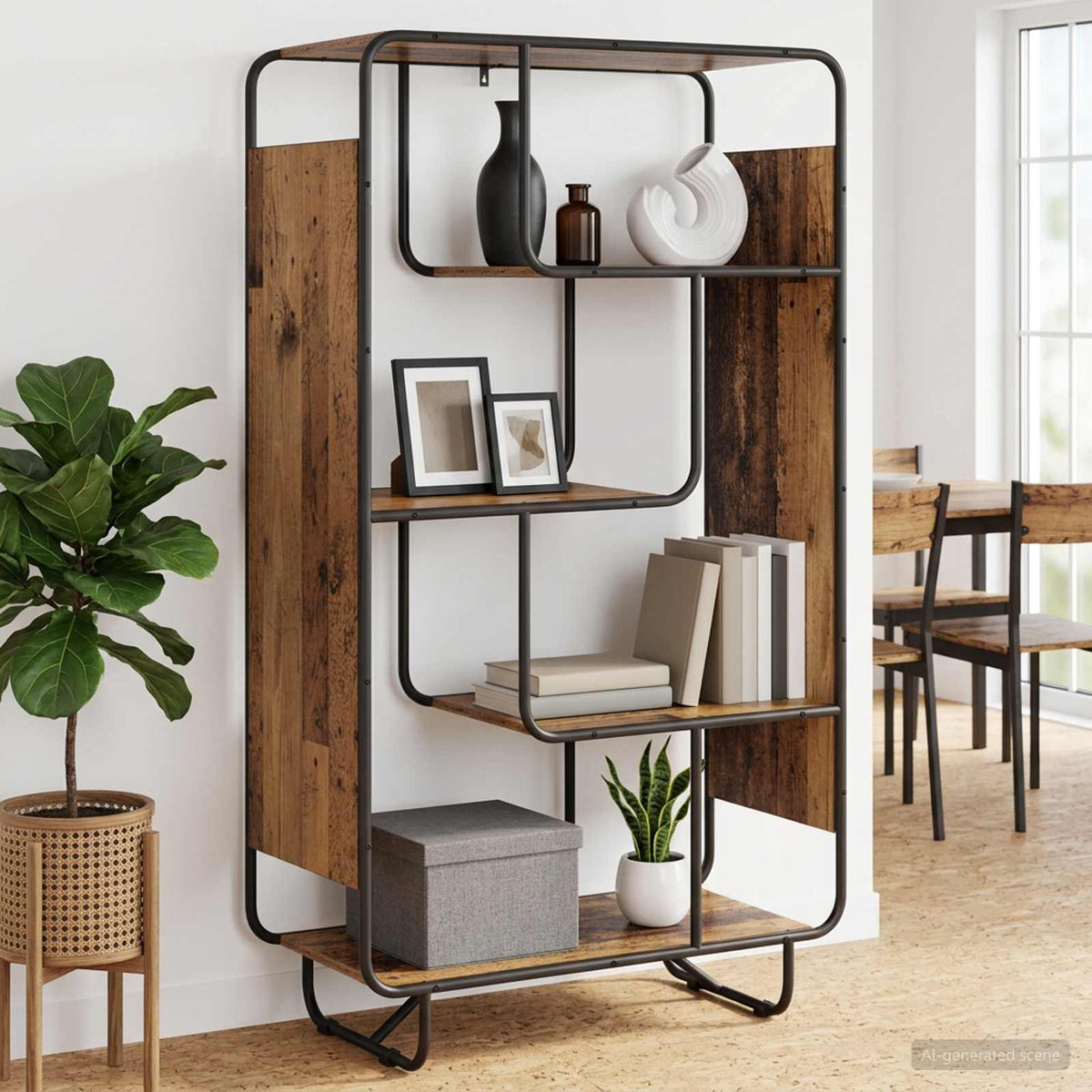 Ψηλός μπουφές Παλαιωμένο ξύλο 80 x 37.5 x 144 cm - Pakobazaar