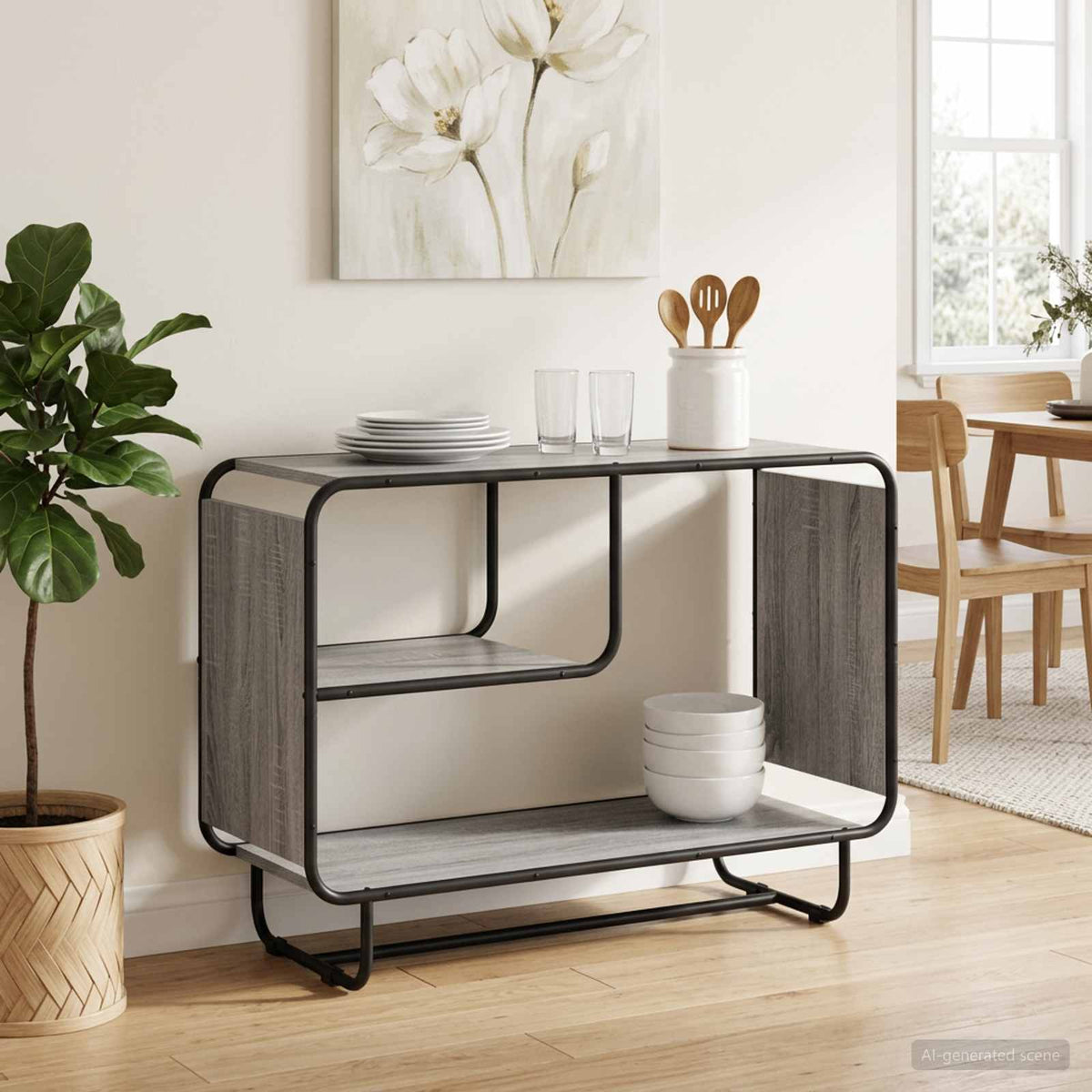 Μπουφές Γκρι Sonoma 93.5 x 37.5 x 64.5 cm Επεξεργασμένο Ξύλο