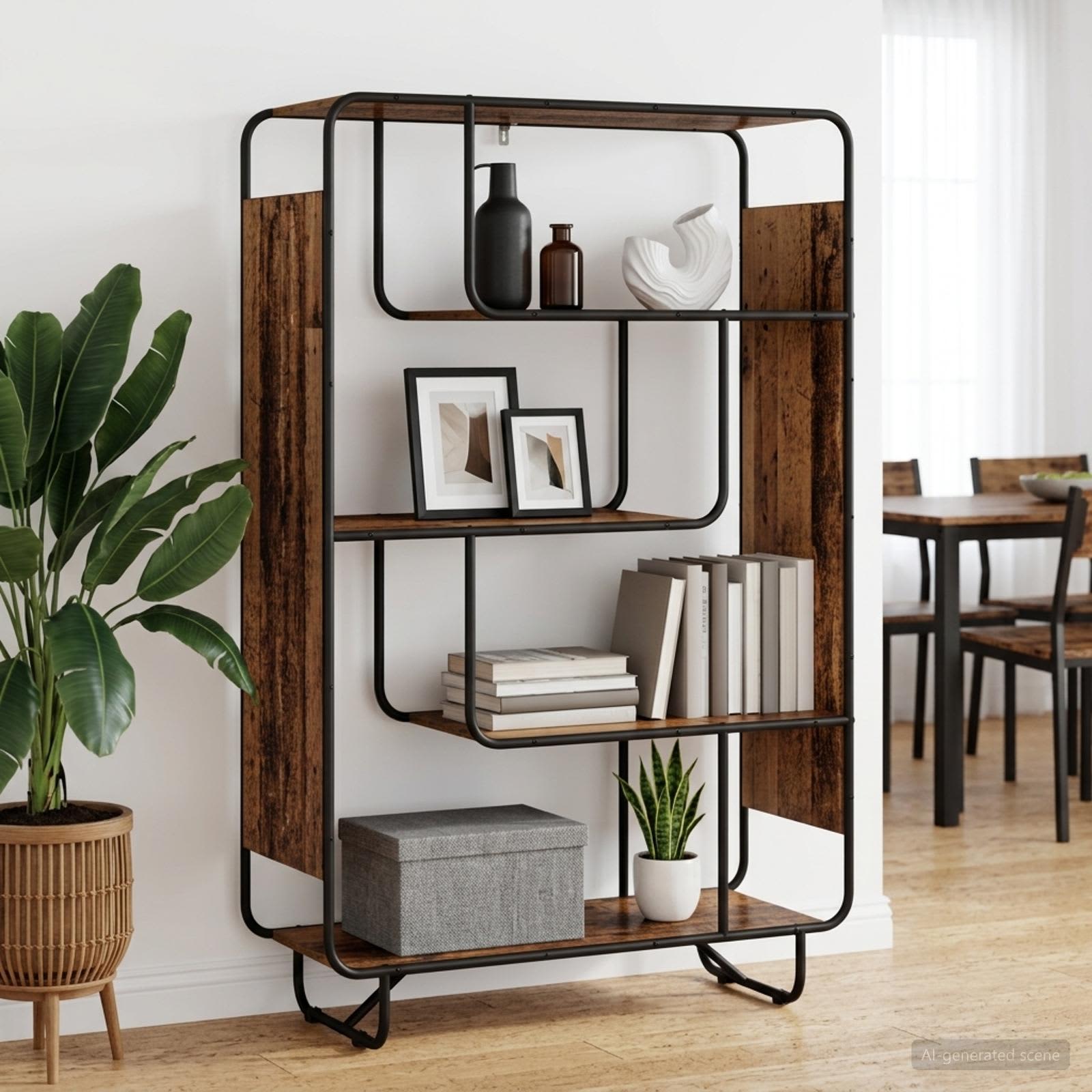 Ψηλός μπουφές Παλαιωμένο ξύλο 93.5 x 37.5 x 144 cm