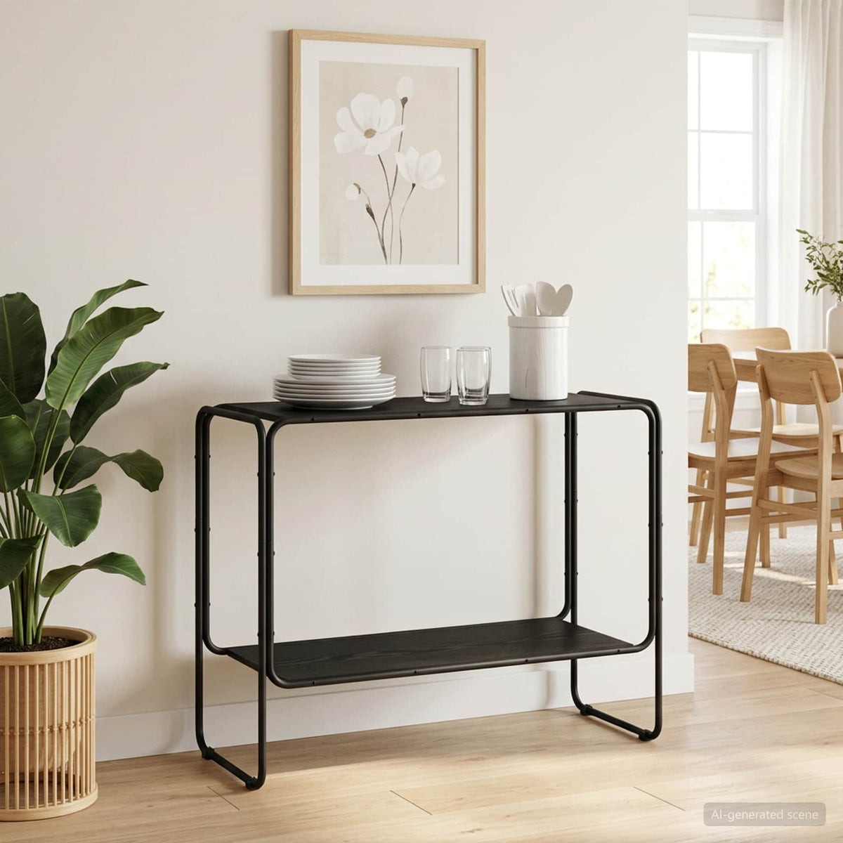 Μπουφές Μαύρη Δρυς 93.5 x 38 x 75 cm Τεχνητό ξύλο