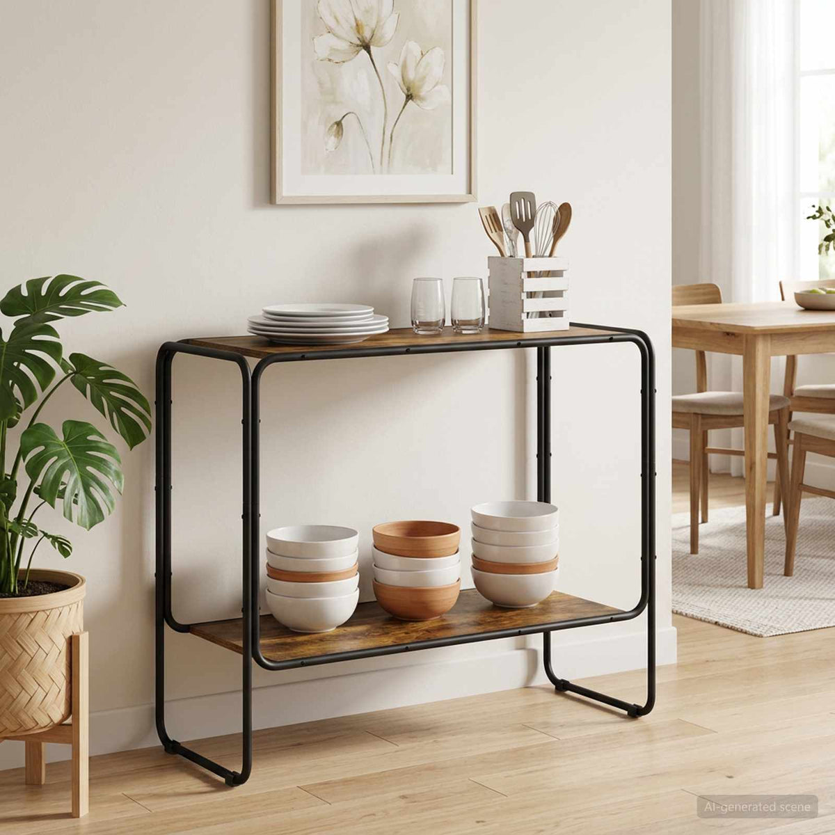 Μπουφές Καπνισμένο Ξύλο Δρυός 93.5 x 38 x 75 cm Τεχνητό ξύλο