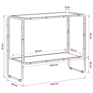 Μπουφές Γκρι Sonoma 93.5 x 38 x 75 cm Τεχνητό ξύλο