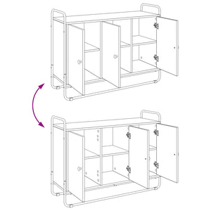 Μπουφές Γκρι Sonoma 102 x 35 x 75 εκ Επεξεργασμένο Ξύλο - Pakobazaar