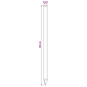 Πό posts φράχτη 15 τμχ. Πράσινο 120 cm Μασίφ Ξύλο Πεύκου - Pakobazaar