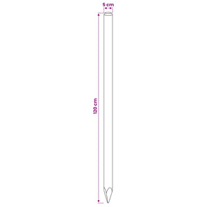 Πό posts φράχτη 15 τμχ. Πράσινο 120 cm Μασίφ Ξύλο Πεύκου - Pakobazaar